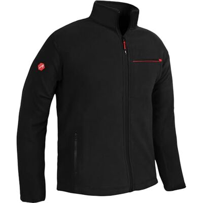 ACE Casaco polar quente casaco ao ar livre para homem casaco para homem sem capuz fecho de correr e três bolsos preto 3XL ACE Casaco polar quente casaco ao ar livre para homem casaco para homem sem capuz fecho de correr e três bolsos preto 3XL