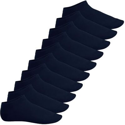 Footstar SNEAK IT! Meias de homem / mulher / 10 pares de meias de algodão, Azul Marinho Footstar SNEAK IT! Meias de homem / mulher / 10 pares de meias de algodão, Azul Marinho