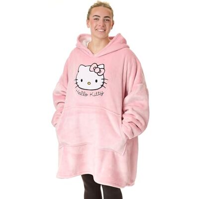Hello Kitty Camisola com capuz para mulher Jersey com capuz rosa para adultos com estampado gráfico de personagem Kitty White Hello Kitty Camisola com capuz para mulher Jersey com capuz rosa para adultos com estampado gráfico de personagem Kitty White