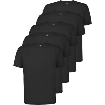 ALPIDEX Pack de 5 t-shirts desportivas homem manga curta respiráveis 100% poliéster, secagem rápida, corrida, fitness, trekking, verão, OEKO-TEX, lazer, redondo ALPIDEX Pack de 5 t-shirts desportivas homem manga curta respiráveis 100% poliéster, secagem rápida, corrida, fitness, trekking, verão, OEKO-TEX, lazer, redondo