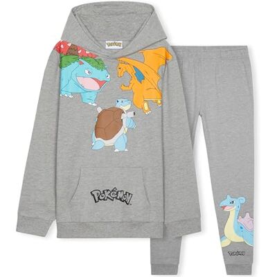 Pokémon Fato de Treino Rapaz 2 Peças, Conjunto de Roupa Camisola com Capuz e Calças Jogger, Presentes de Anime para Crianças e Adolescentes Pokémon Fato de Treino Rapaz 2 Peças, Conjunto de Roupa Camisola com Capuz e Calças Jogger, Presentes de Anime para Crianças e Adolescentes