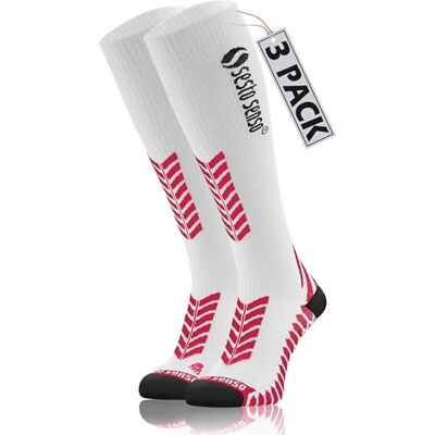 Sesto Senso 3 Pares de Meias de Compressão para Desporto Cores Altos Homem Mulher Sesto Senso 3 Pares de Meias de Compressão para Desporto Cores Altos Homem Mulher