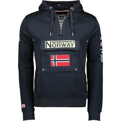 Geographical Norway Camisola com capuz para homem de manga comprida modelo GYMCLASS Geographical Norway Camisola com capuz para homem de manga comprida modelo GYMCLASS