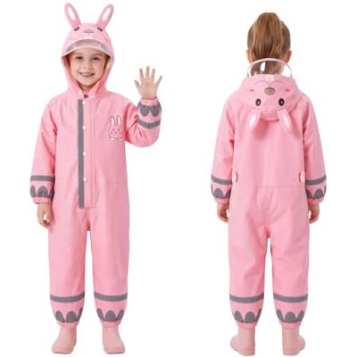 JinBei Impermeável para Menina, Jaqueta de Chuva para Criança, Chubasceiro Infantil, Traje de Chuva com Capuz, Macacão, Poncho, Calça, Escola, Impermeáveis Respiráveis, Refletivos, Roupa Unissex, 3-10 JinBei Impermeável para Menina, Jaqueta de Chuva para Criança, Chubasceiro Infantil, Traje de Chuva com Capuz, Macacão, Poncho, Calça, Escola, Impermeáveis Respiráveis, Refletivos, Roupa Unissex, 3-10