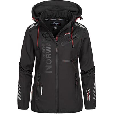 Geographical Norway REINE LADY Casaco Softshell Impermeável para Mulher Casaco com Capuz para Exterior Casaco Corta-Vento para Inverno Atividades de Caminhadas ao Ar Livre Geographical Norway REINE LADY Casaco Softshell Impermeável para Mulher Casaco com Capuz para Exterior Casaco Corta-Vento para Inverno Atividades de Caminhadas ao Ar Livre