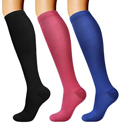 DRESHOW Meias de Compressão para Homens e Mulheres é o Melhor para Corrida, Caminhadas, Viagens, S-M DRESHOW Meias de Compressão para Homens e Mulheres é o Melhor para Corrida, Caminhadas, Viagens, S-M