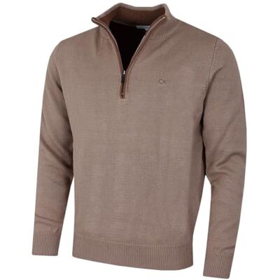 Calvin 2026 Homem Chunky Knit Cotton 1/2 Zip CK camisola de golfe Forma suave e duradoura que não desbota que mantém o ajuste regular Calvin 2026 Homem Chunky Knit Cotton 1/2 Zip CK camisola de golfe Forma suave e duradoura que não desbota que mantém o ajuste regular