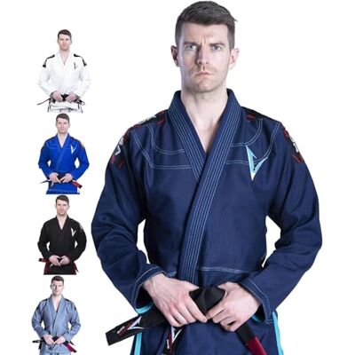 Vector Sports Quimono jiu Jitsu BJJ Gi para homens com cinto branco calças de brasileiro Ripstop Vector Sports Quimono jiu Jitsu BJJ Gi para homens com cinto branco calças de brasileiro Ripstop