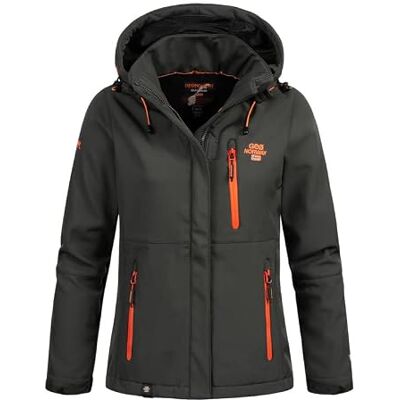Geographical Norway Touna Lady Casaco Softshell impermeável para mulher casaco com capuz para exteriores casaco resistente ao inverno Geographical Norway Touna Lady Casaco Softshell impermeável para mulher casaco com capuz para exteriores casaco resistente ao inverno