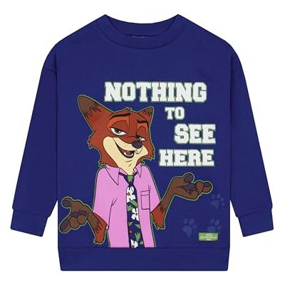 Disney Camisola, camisola infantil de Zootropolis, roupa infantil de Nick Wilde, pullover criança de algodão Disney Camisola, camisola infantil de Zootropolis, roupa infantil de Nick Wilde, pullover criança de algodão