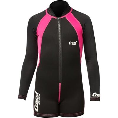 CRESSI Fato de Banho para Crianças de Mangas Longas Preto/Rosa Tamanho XL CRESSI Fato de Banho para Crianças de Mangas Longas Preto/Rosa Tamanho XL