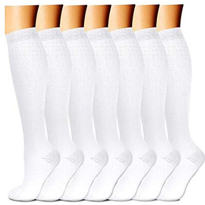 DRESHOW Meias de compressão para homens e mulheres Meias de compressão é o melhor para corrida, caminhadas, voar, viajar, L-XL DRESHOW Meias de compressão para homens e mulheres Meias de compressão é o melhor para corrida, caminhadas, voar, viajar, L-XL