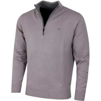 Calvin 2026 Homem Chunky Knit Cotton 1/2 Zip CK camisola de golfe Forma suave e duradoura que não desbota que mantém o ajuste regular Calvin 2026 Homem Chunky Knit Cotton 1/2 Zip CK camisola de golfe Forma suave e duradoura que não desbota que mantém o ajuste regular