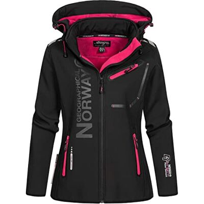 Geographical Norway , casaco softshell feminino com capuz, corta-vento, resistente, para atividades ao ar livre, caminhadas, outono, primavera, produção BANS Geographical Norway , casaco softshell feminino com capuz, corta-vento, resistente, para atividades ao ar livre, caminhadas, outono, primavera, produção BANS
