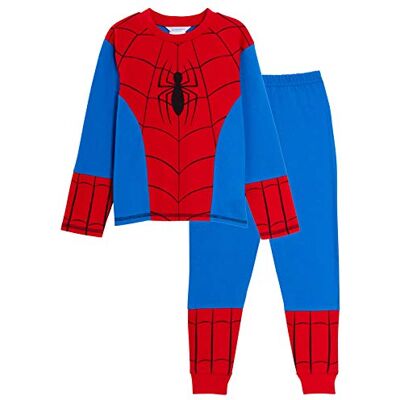 Marvel Pijama de Homem-Aranha para crianças, novidade, pijama longo para vestir, conjunto de pijama dos Vingadores Marvel Pijama de Homem-Aranha para crianças, novidade, pijama longo para vestir, conjunto de pijama dos Vingadores