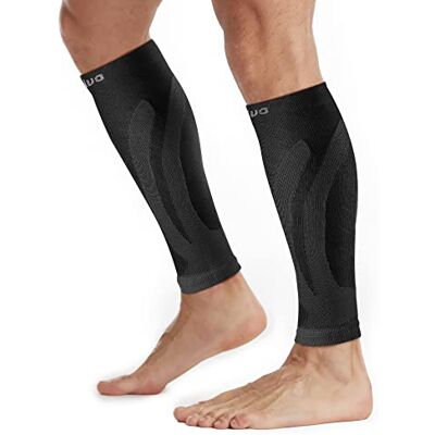 CAMBIVO Meias de Compressão 2 Pares, Meias de Compressão Mulher Homem, Mangas de Compressão para Desporto, Corrida, Ciclismo, Trabalho, Voo, Preto, XXL CAMBIVO Meias de Compressão 2 Pares, Meias de Compressão Mulher Homem, Mangas de Compressão para Desporto, Corrida, Ciclismo, Trabalho, Voo, Preto, XXL