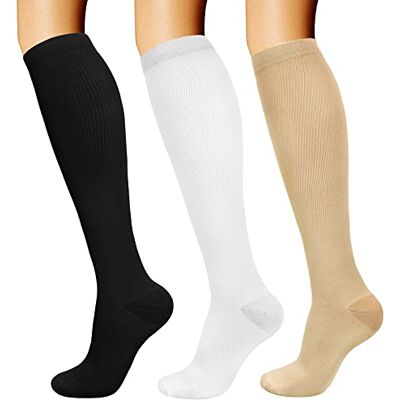DRESHOW Meias de Compressão para Homens e Mulheres Meias de Compressão é o Melhor para Corrida, Caminhadas, Viagens, S-M DRESHOW Meias de Compressão para Homens e Mulheres Meias de Compressão é o Melhor para Corrida, Caminhadas, Viagens, S-M