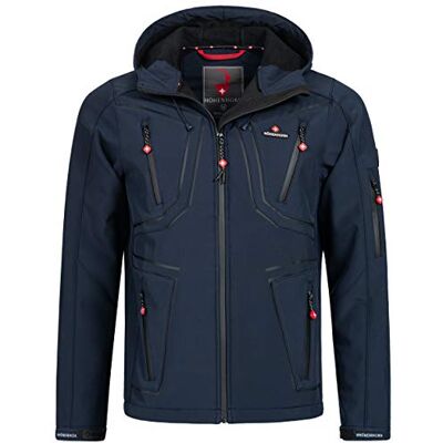 Höhenhorn Schilthorn Casaco de softshell para homem, casaco funcional para exterior, casaco de lazer, impermeável, respirável, corta-vento, XL Höhenhorn Schilthorn Casaco de softshell para homem, casaco funcional para exterior, casaco de lazer, impermeável, respirável, corta-vento, XL