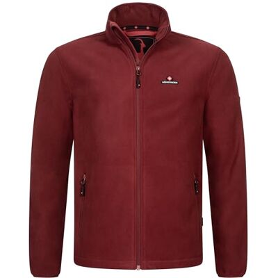 Höhenhorn Badus Casaco polar para homem fecho completo caminhadas ao ar livre caminhadas, Vermelho Höhenhorn Badus Casaco polar para homem fecho completo caminhadas ao ar livre caminhadas, Vermelho