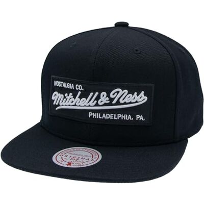 Mitchell & Ness 2 Tone Box Logo boné de beisebol Snapback com viseira plana, Preto-e-branco, Tamanho único Mitchell & Ness 2 Tone Box Logo boné de beisebol Snapback com viseira plana, Preto-e-branco, Tamanho único