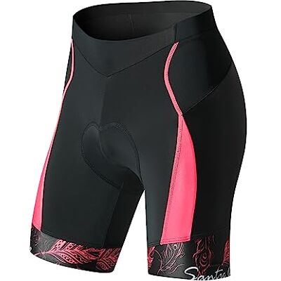 Santic Calções de ciclismo para mulher, com acolchoados, calções de bicicleta Santic Calções de ciclismo para mulher, com acolchoados, calções de bicicleta