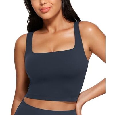 CRZ YOGA Butterluxe Camisola quadrada decote True Navy 38 CRZ YOGA Butterluxe Camisola quadrada decote True Navy 38