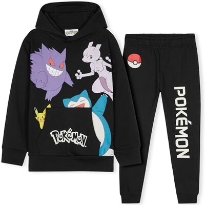 Pokémon Fato de Treino Rapaz 2 Peças, Conjunto de Roupa Camisola com Capuz e Calças Jogger, Presentes de Anime para Crianças e Adolescentes Pokémon Fato de Treino Rapaz 2 Peças, Conjunto de Roupa Camisola com Capuz e Calças Jogger, Presentes de Anime para Crianças e Adolescentes