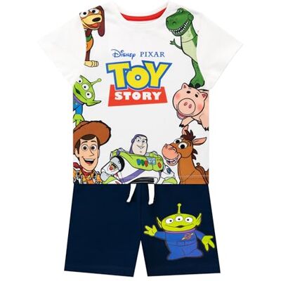 Disney T-shirt conjunto de top e calções para crianças Toy Story Disney T-shirt conjunto de top e calções para crianças Toy Story