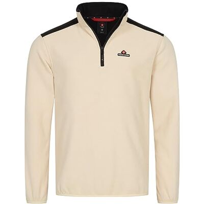 Höhenhorn Skyja Jersey de inverno e outono de microfibra polar para homem, camisola com fecho médio, bege, M Höhenhorn Skyja Jersey de inverno e outono de microfibra polar para homem, camisola com fecho médio, bege, M