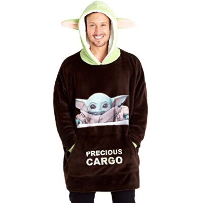 Disney Frozen The Mandalorian Moletom Manta Gigante Masculino de Forro Polar Baby Yoda, Tamanho único Disney Frozen The Mandalorian Moletom Manta Gigante Masculino de Forro Polar Baby Yoda, Tamanho único