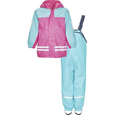 Playshoes Conjunto de fato impermeável e corta-vento com forro polar para crianças turquesa (Türkis 15). 104 cm Playshoes Conjunto de fato impermeável e corta-vento com forro polar para crianças turquesa (Türkis 15). 104 cm
