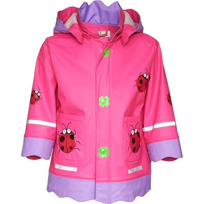 Playshoes Casaco de Chuva Bombeiro, Impermeável Jaqueta de mangas compridas para menina Playshoes Casaco de Chuva Bombeiro, Impermeável Jaqueta de mangas compridas para menina