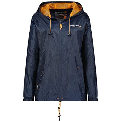 Geographical Norway Boat Lady Casaco corta-vento para mulher, casaco de manga comprida para mulher, casaco tático (azul_marinho L tamanho 3) Geographical Norway Boat Lady Casaco corta-vento para mulher, casaco de manga comprida para mulher, casaco tático (azul_marinho L tamanho 3)