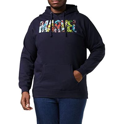 Marvel Press Camisola Sweatshirt para homem, embalagem de 1, Azul Marinho, S Marvel Press Camisola Sweatshirt para homem, embalagem de 1, Azul Marinho, S