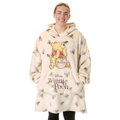 Disney Camisola com Capuz Tipo Manta Portátil Camisola com Capuz para Adultos com Estampado Temático Roupa de Estar em Casa com Forro de Sherpa Tamanho Único e Bolsos Disney Camisola com Capuz Tipo Manta Portátil Camisola com Capuz para Adultos com Estampado Temático Roupa de Estar em Casa com Forro de Sherpa Tamanho Único e Bolsos