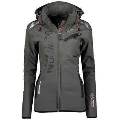 Geographical Norway REINE LADY Casaco Softshell Impermeável para Mulher Casaco com Capuz para Exterior Casaco Corta-Vento para Inverno Atividades de Caminhadas ao Ar Livre Geographical Norway REINE LADY Casaco Softshell Impermeável para Mulher Casaco com Capuz para Exterior Casaco Corta-Vento para Inverno Atividades de Caminhadas ao Ar Livre