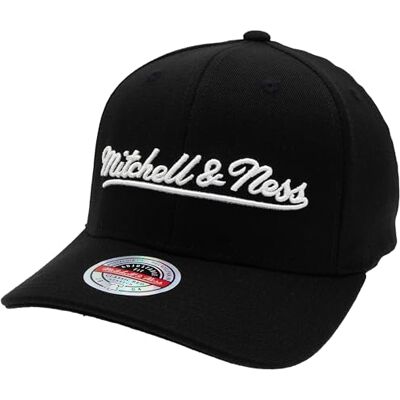 Mitchell & Ness Snapback Classic Red Script Logo OB, preto e branco, preto, tamanho único, Preto, Talla única Mitchell & Ness Snapback Classic Red Script Logo OB, preto e branco, preto, tamanho único, Preto, Talla única