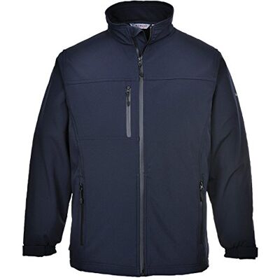Portwest Casaco Softshell (3 camadas), tamanho: L, cor: Marinho, Portwest Casaco Softshell (3 camadas), tamanho: L, cor: Marinho,