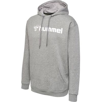 hummel Hmlmover Cotton Hoodie camisola com capuz homem, cinzento, Unissexo médio hummel Hmlmover Cotton Hoodie camisola com capuz homem, cinzento, Unissexo médio