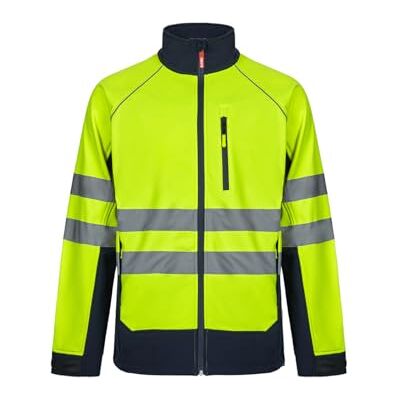 VELILLA 306001, Jaqueta Soft Shell Bicolor, Cor Azul Marinho e Amarelo Flúor, Tamanho XXL VELILLA 306001, Jaqueta Soft Shell Bicolor, Cor Azul Marinho e Amarelo Flúor, Tamanho XXL