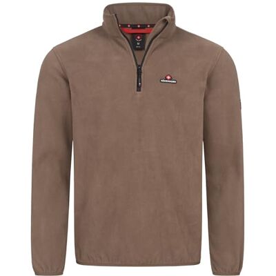 Höhenhorn Skyja Camisola de forro polar para homem com meio fecho, castanho, XL Höhenhorn Skyja Camisola de forro polar para homem com meio fecho, castanho, XL