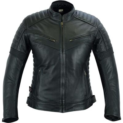Texpeed Casaco de motocicleta de couro para mulher casaco de mota de turismo com proteção de armadura CE original para motociclista (EN 1621-1) preto L Texpeed Casaco de motocicleta de couro para mulher casaco de mota de turismo com proteção de armadura CE original para motociclista (EN 1621-1) preto L