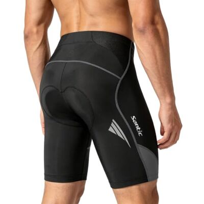 Santic , Calções de Ciclismo Homem, Curto, Bicicleta, Montanha/MTB, Acolchoado, cinzento, L Santic , Calções de Ciclismo Homem, Curto, Bicicleta, Montanha/MTB, Acolchoado, cinzento, L