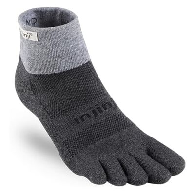 Injinji Run Meias Unisex de Peso Médio com 5 Dedos, para Adultos (Pacote de 1) Injinji Run Meias Unisex de Peso Médio com 5 Dedos, para Adultos (Pacote de 1)