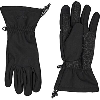 CMP Luvas Softshell para mulher, preto, 6,5 CMP Luvas Softshell para mulher, preto, 6,5
