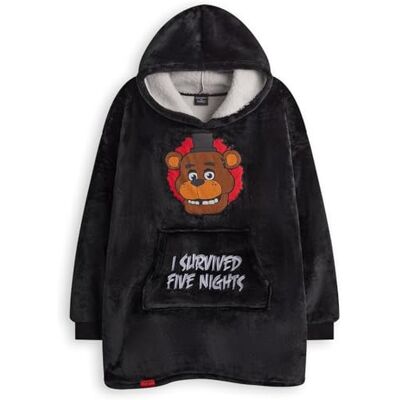 FIVE NIGHTS AT FREDDY'S Sudadera con Capucha Tipo Manta para niños Jersey de Forro Polar Sherpa con Capucha para niños en Negro con el Personaje de Freddy Fazbear Ropa de Estar por casa Sherpa FIVE NIGHTS AT FREDDY'S Sudadera con Capucha Tipo Manta para niños Jersey de Forro Polar Sherpa con Capucha para niños en Negro con el Personaje de Freddy Fazbear Ropa de Estar por casa Sherpa