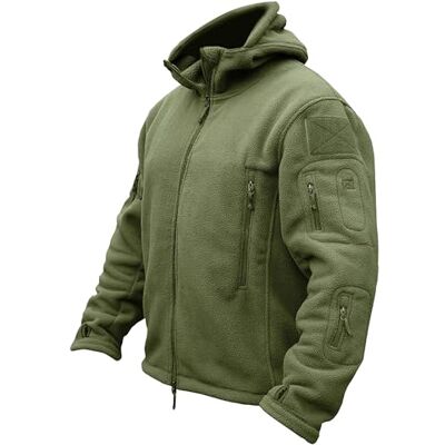TACVASEN Casaco Militar Quente para Homem à Prova de Vento Casaco Fleece, verde, S TACVASEN Casaco Militar Quente para Homem à Prova de Vento Casaco Fleece, verde, S