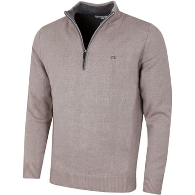 Calvin 2026 Homem Chunky Knit Cotton 1/2 Zip CK camisola de golfe Forma suave e duradoura que não desbota que mantém o ajuste regular Calvin 2026 Homem Chunky Knit Cotton 1/2 Zip CK camisola de golfe Forma suave e duradoura que não desbota que mantém o ajuste regular