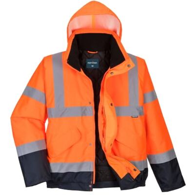 Portwest Jaqueta Bicolor De Alta Visibilidade, Tamanho: S, Cor: Laranja/Marinho, S266ONRS Naranja/Azul marino, S, EN ISO 20471 Clase 3, UPF 40+, Manga Larga, Unisex, Acolchado para Aislamiento Térmico, Poliéster Portwest Jaqueta Bicolor De Alta Visibilidade, Tamanho: S, Cor: Laranja/Marinho, S266ONRS Naranja/Azul marino, S, EN ISO 20471 Clase 3, UPF 40+, Manga Larga, Unisex, Acolchado para Aislamiento Térmico, Poliéster