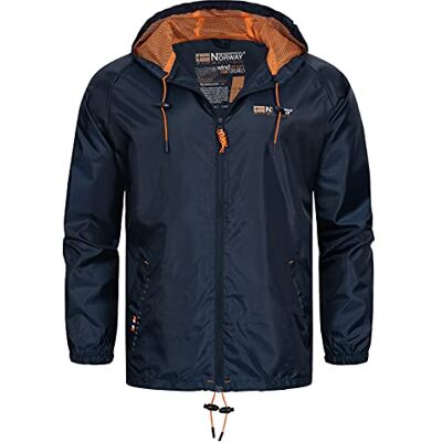 Geographical Norway Casaco para homem, casaco funcional Softshell, lazer, respirável, caminhadas, produção de BANS ao ar livre, Marinha, XXL Geographical Norway Casaco para homem, casaco funcional Softshell, lazer, respirável, caminhadas, produção de BANS ao ar livre, Marinha, XXL